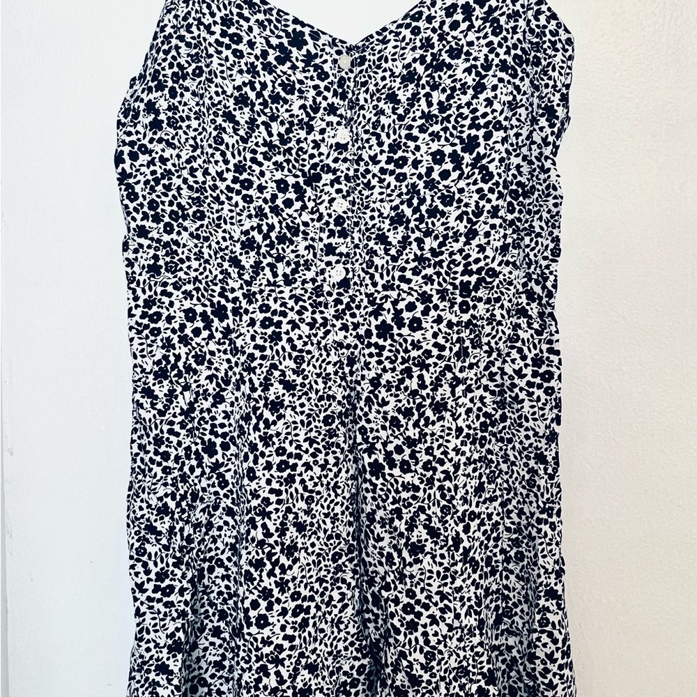 Blue and White Floral Dress